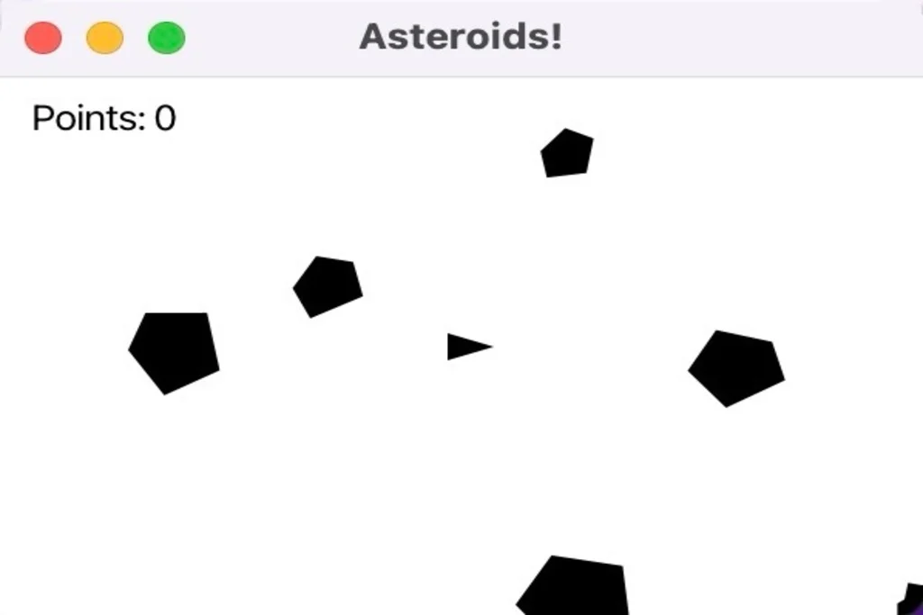 Asteroids project screenshot